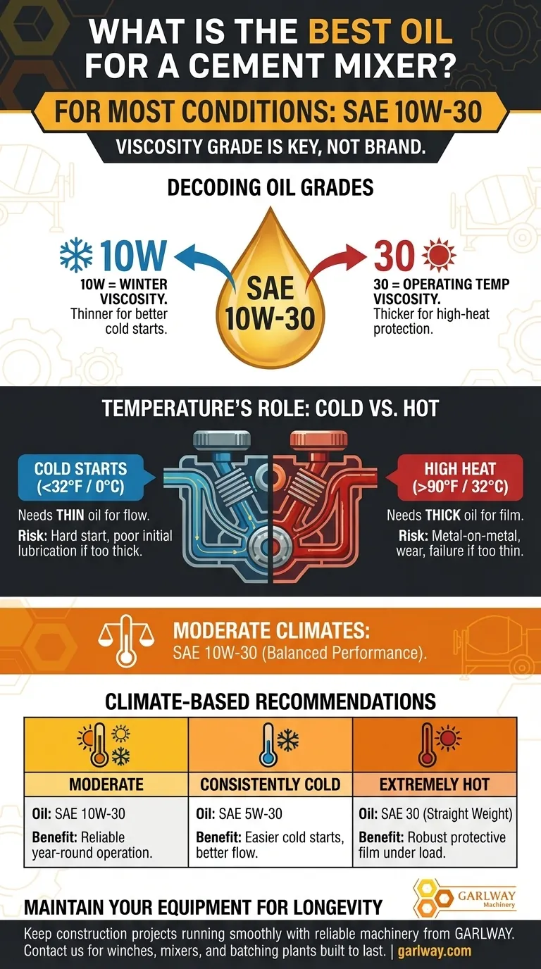 시멘트 믹서에 가장 적합한 오일은 무엇인가요? 기후에 맞는 오일 선택하기 시각적 가이드