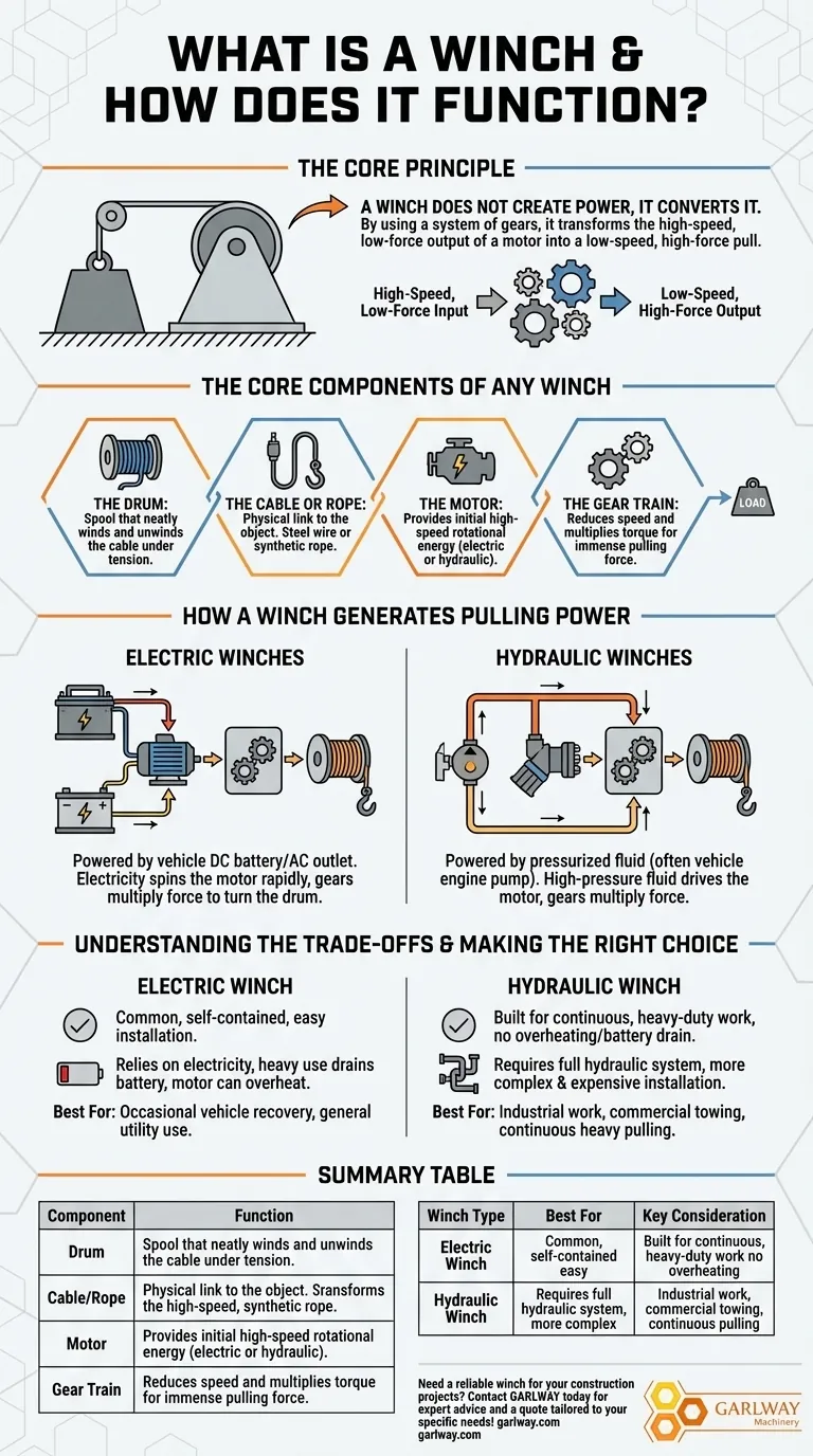 윈치는 무엇이며 어떻게 작동하나요? 강력한 견인 솔루션 가이드 시각적 가이드