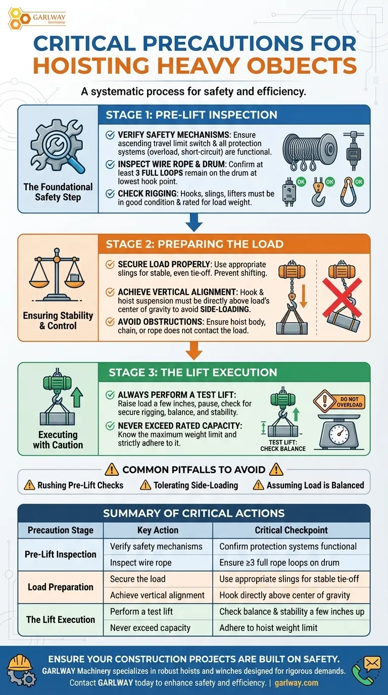 호이스트로 무거운 물체를 들어 올릴 때 어떤 예방 조치를 취해야 합니까? 매번 안전하고 효율적인 리프팅을 보장하십시오. 시각적 가이드