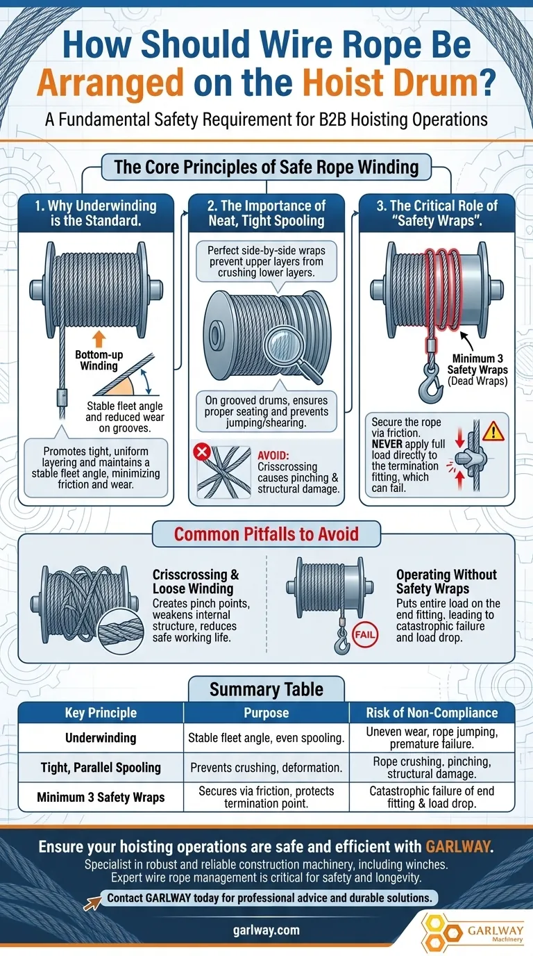 호이스트 드럼의 와이어 로프는 어떻게 배열해야 합니까? 안전하고 신뢰할 수 있는 작동을 위한 가이드 시각적 가이드