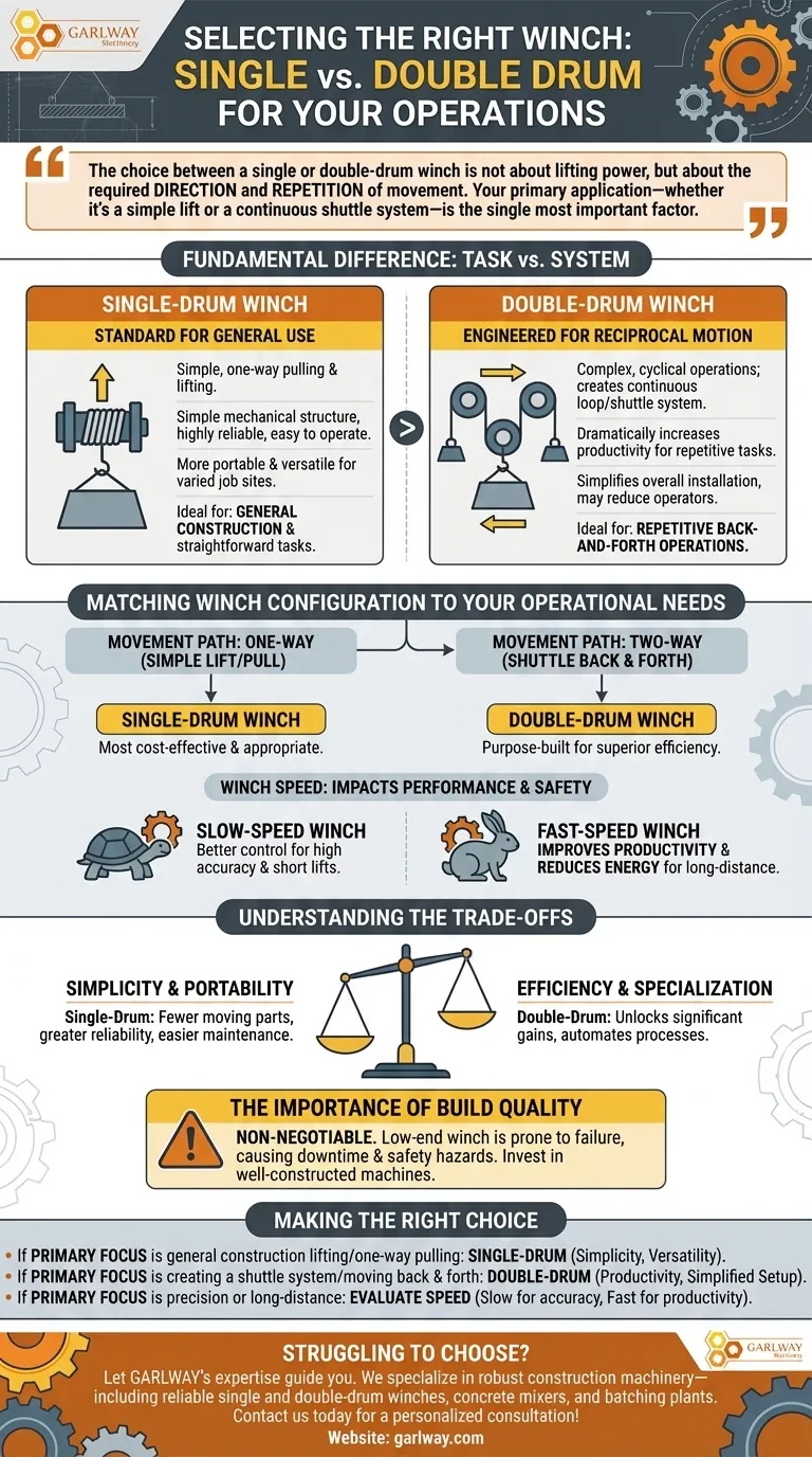 选择卷扬机鼓的数量时应考虑哪些因素？优化您的工作流程 图解指南