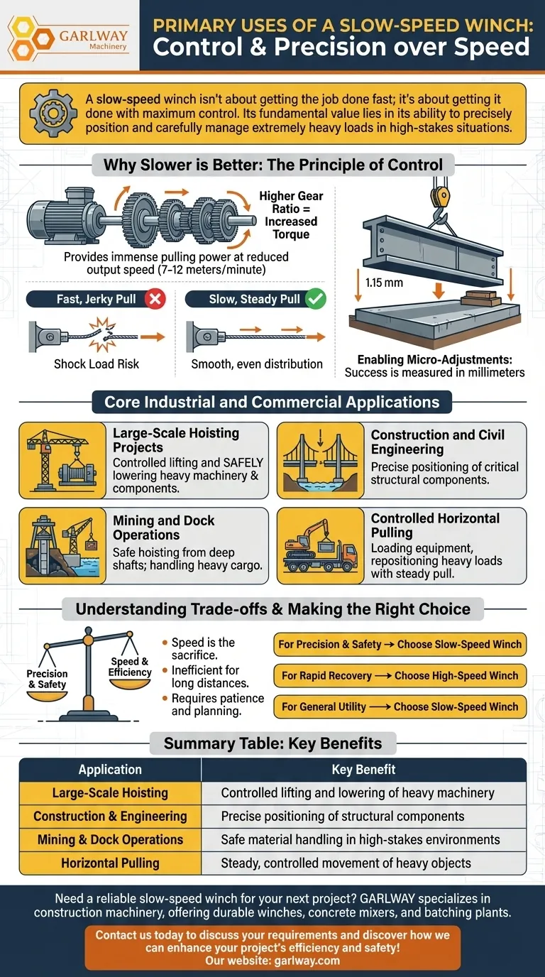 慢速绞车的主要用途是什么？精确控制重物提升 图解指南