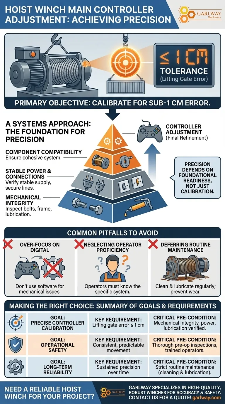 Welche Anpassungen sind für die Hauptsteuerung der Hebezeugwinde erforderlich? Erreichen Sie eine Hubpräzision von unter 1 cm Visuelle Anleitung