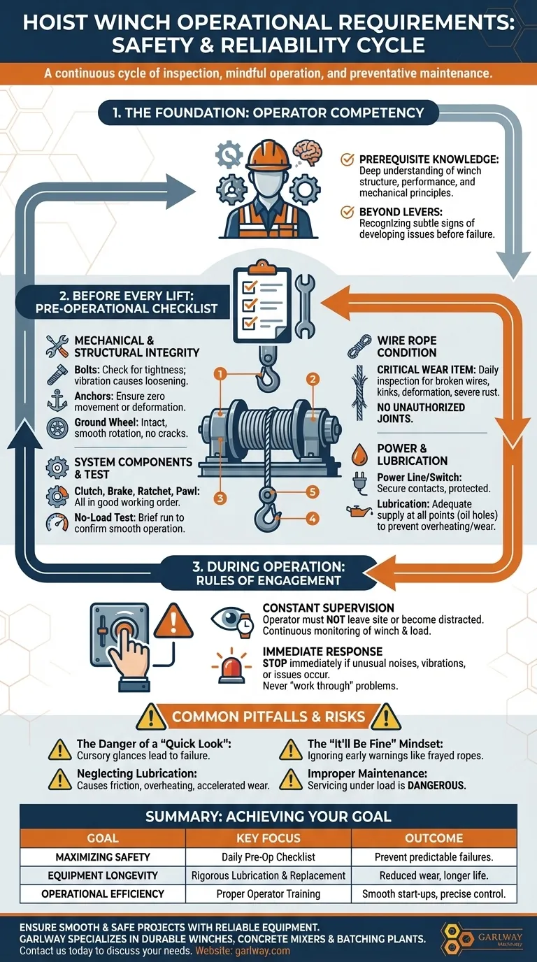 ¿Cuáles son los requisitos operativos para un cabrestante de elevación? Garantice la seguridad y la fiabilidad en cada elevación Guía Visual