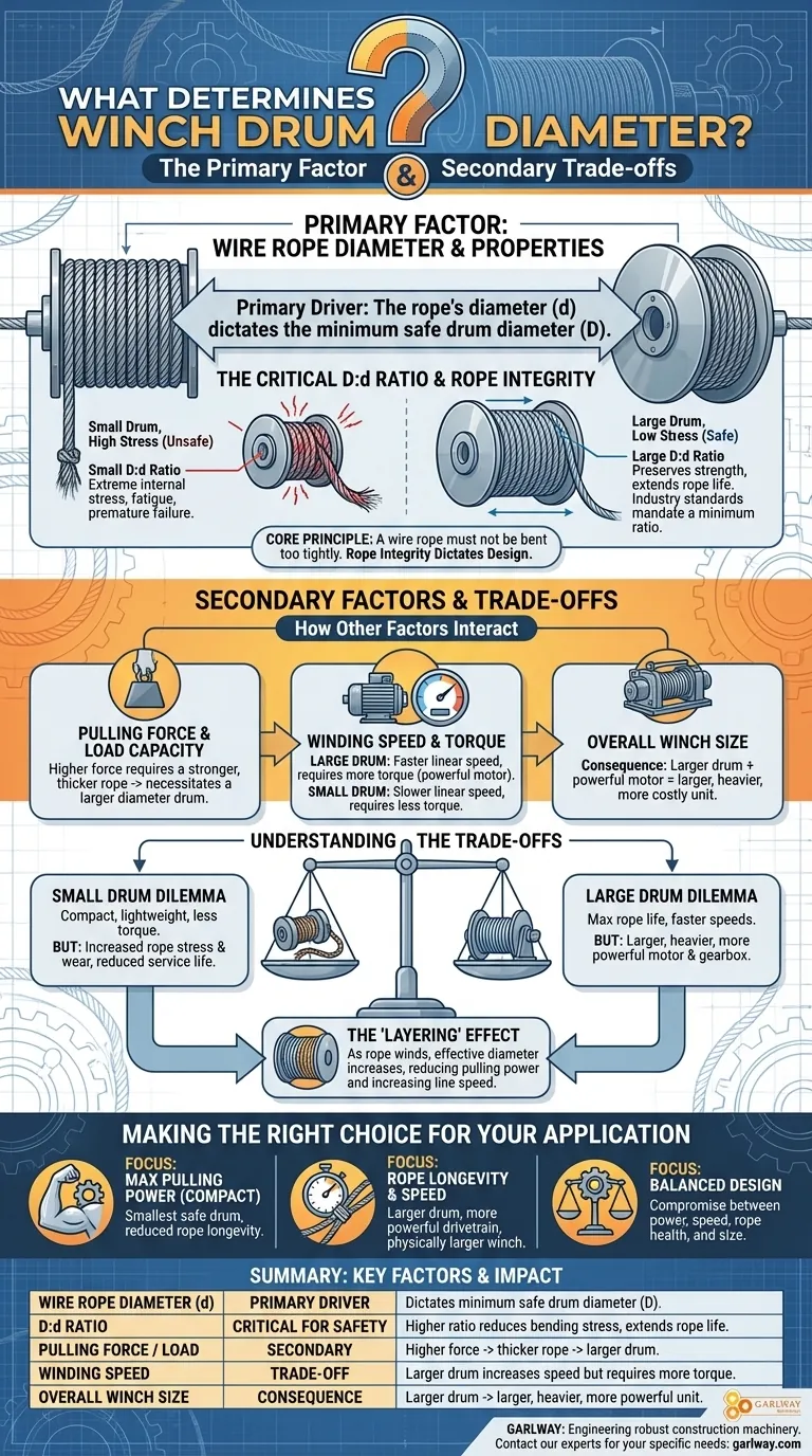 윈치 드럼 직경을 결정하는 주요 요인은 무엇입니까? 와이어 로프의 무결성을 보호하십시오. 시각적 가이드