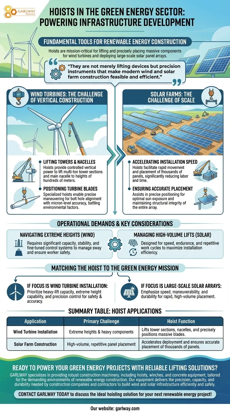 كيف تُستخدم الرافعات في قطاع الطاقة الخضراء؟ ضرورية لبناء مزارع الرياح والطاقة الشمسية دليل مرئي