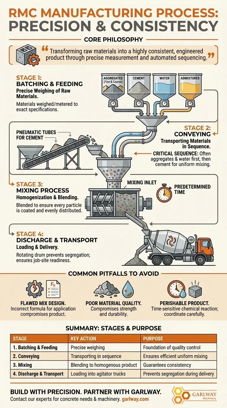 What is the process of RMC manufacturing? A Guide to Consistent, High-Quality Concrete Visual Guide