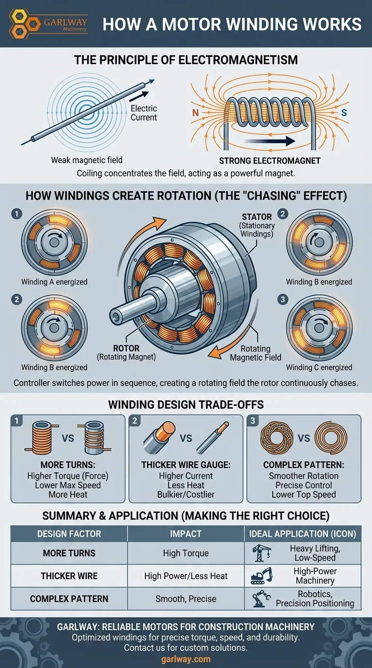 모터 권선은 어떻게 작동하나요? 기계의 전자기력을 활용하세요 시각적 가이드