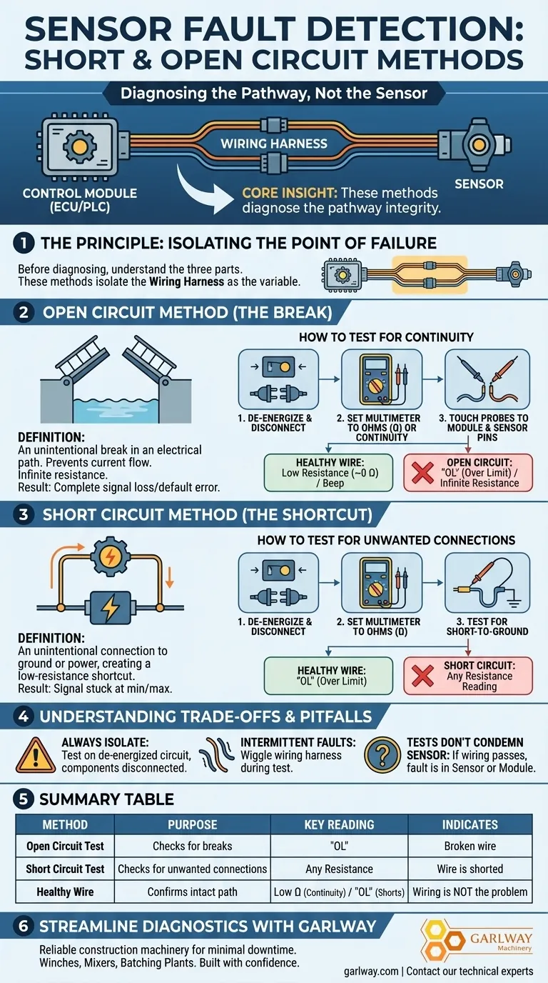 센서 고장 감지에 단락 및 개방 회로 방법은 어떻게 사용됩니까? 배선 고장 격리 가이드 시각적 가이드