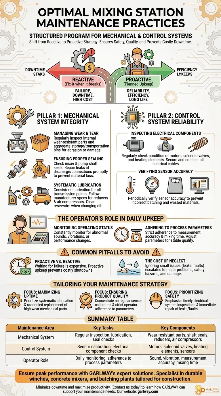 최적의 작동 상태를 유지하기 위해 혼합 스테이션에 어떤 유지보수 관행을 따라야 합니까? 시각적 가이드