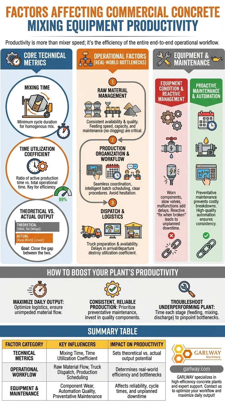 影响商用混凝土搅拌设备的生产力的因素有哪些？优化您的工厂产量 图解指南