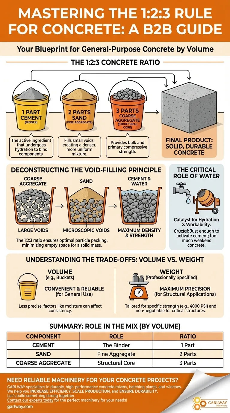 Quelle est la règle du 1/2/3 pour le béton ? Une recette simple pour des mélanges solides et durables Guide Visuel