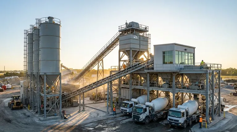 Quais são os principais componentes de centrais de betão de grande e médio porte? Desbloqueie os 5 Sistemas Chave para Produção de Alto Volume