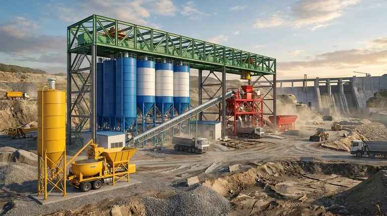 大型・中型コンクリートプラントの構造設計の利点は何ですか?主要プロジェクトにおける優れた強度と効率