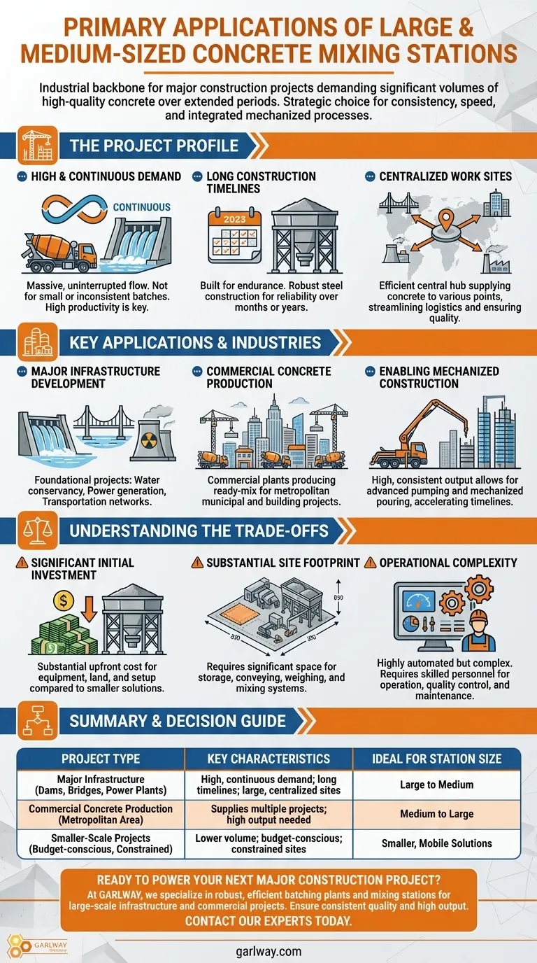 大型和中型混凝土搅拌站的主要应用是什么？对重大基础设施至关重要 图解指南