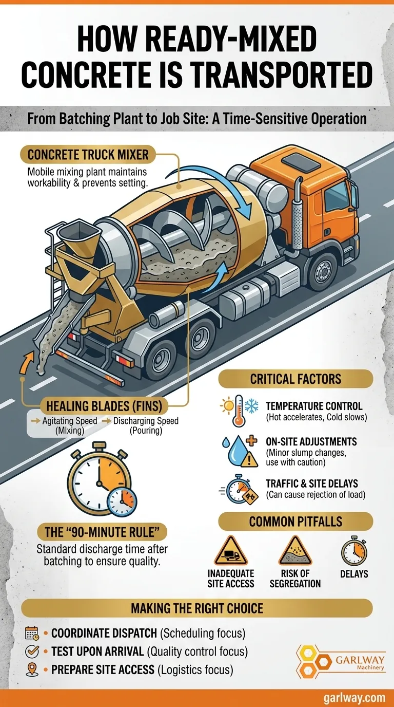 Comment le béton prêt à l'emploi est-il transporté depuis une centrale à béton commerciale ? Assurer la qualité et la livraison dans les délais Guide Visuel