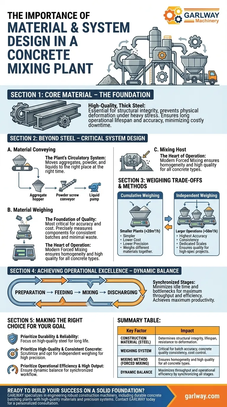 Perché il materiale utilizzato in un impianto di betonaggio è importante? È il fondamento della qualità e della durabilità Guida Visiva