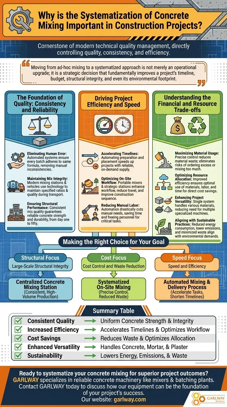 Warum ist die Systematisierung der Betonmischung in Bauprojekten wichtig? Steigert Qualität & Effizienz Visuelle Anleitung
