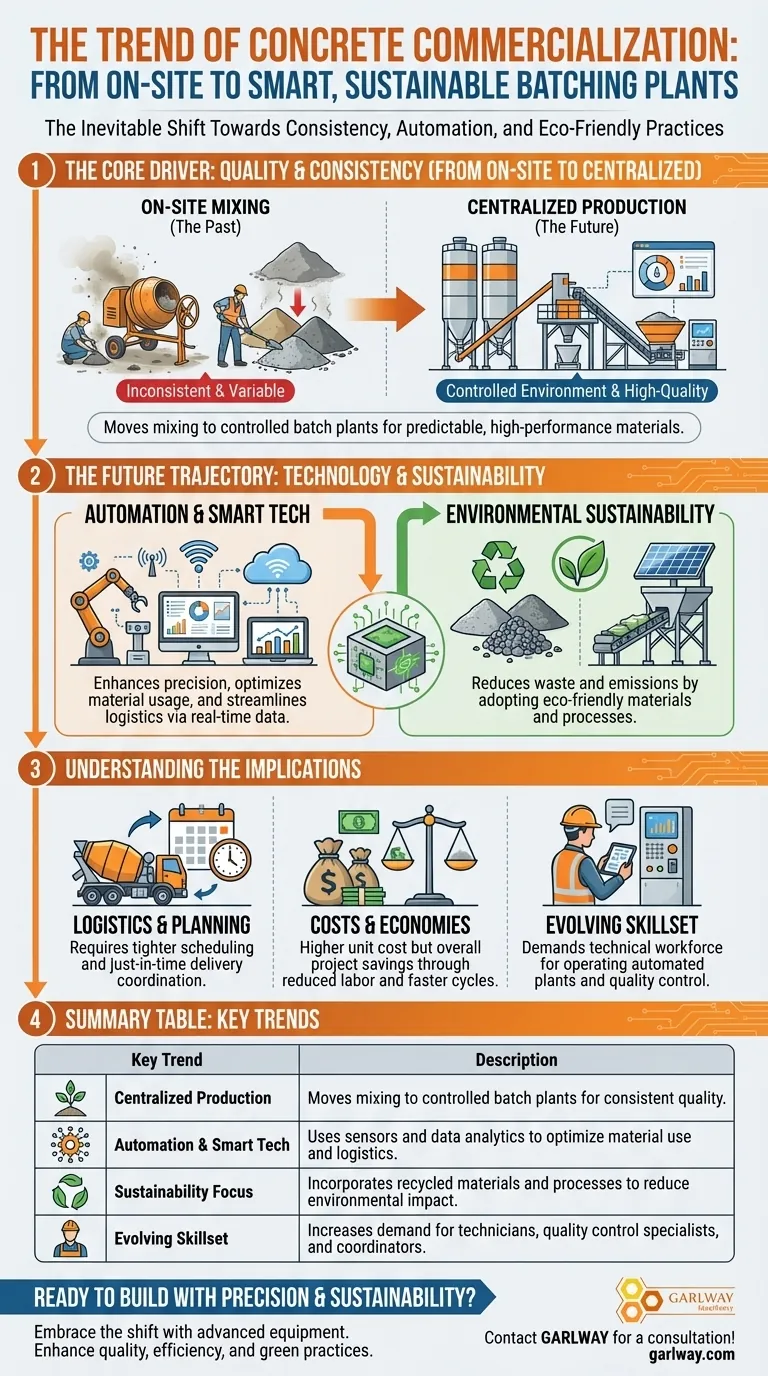 建設業界におけるコンクリート商業化のトレンドとは？自動化と持続可能性の推進 ビジュアルガイド