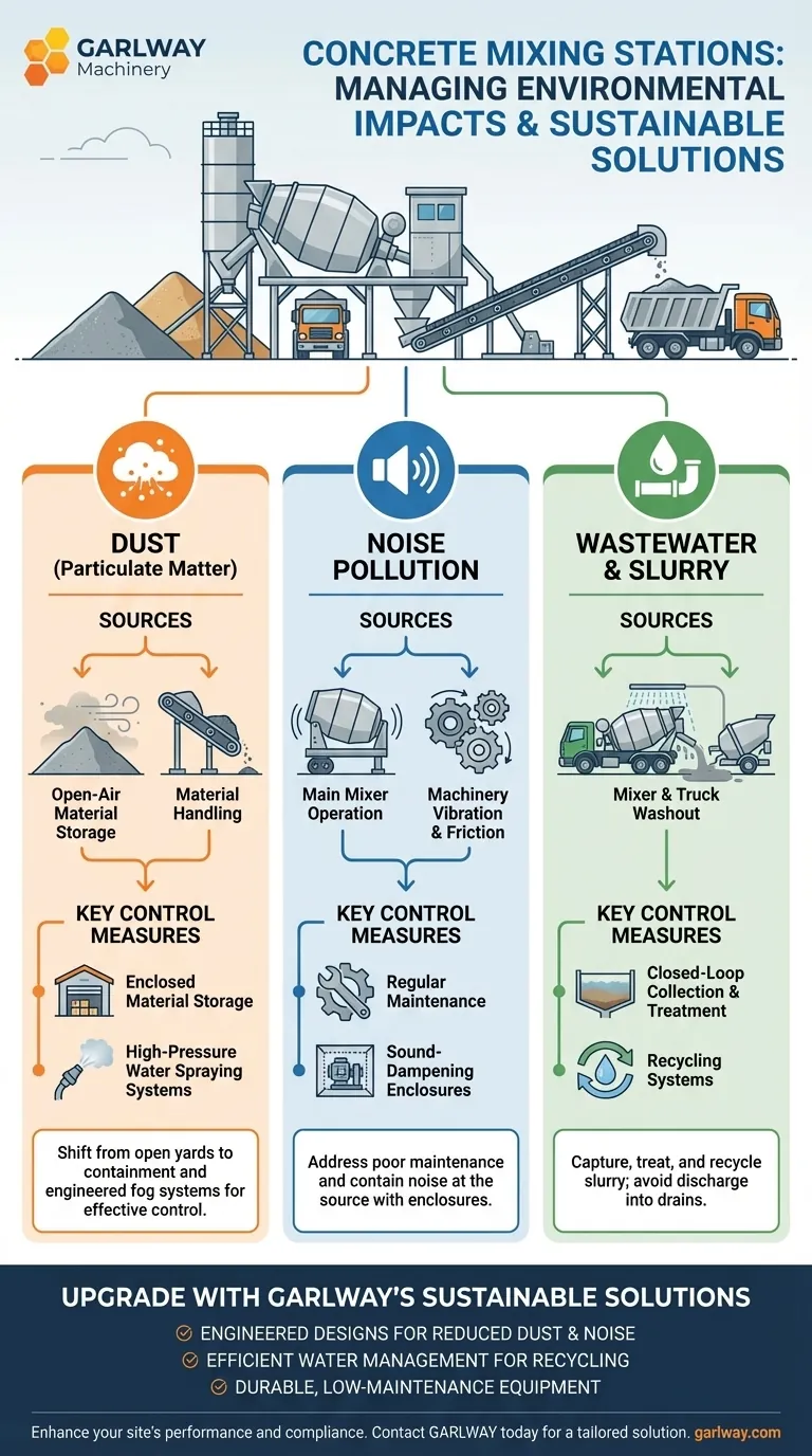 Was sind die Hauptumweltprobleme bei Betonmischanlagen? Staub-, Lärm- und Abwasserbekämpfung Visuelle Anleitung