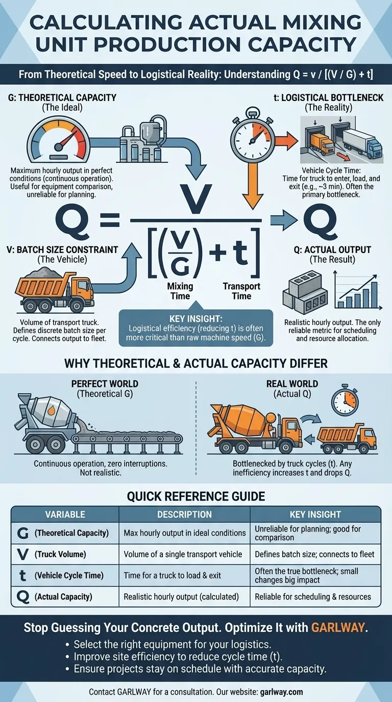 混合ユニットの実際の生産能力はどのように計算されますか？正確なプロジェクト計画のための公式をマスターしましょう ビジュアルガイド