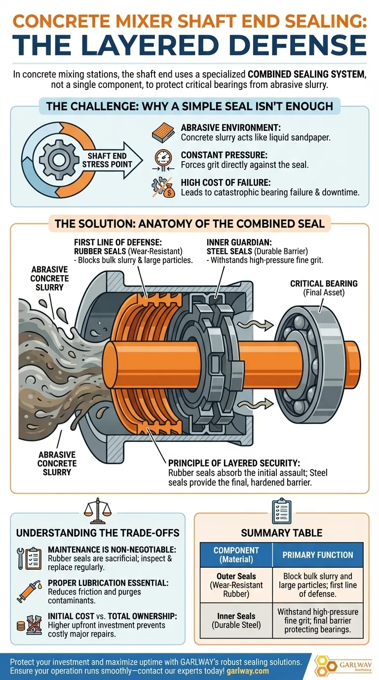 コンクリートプラントのシャフト端にはどのような種類のシールが使用されていますか？多層防御システムの解説 ビジュアルガイド