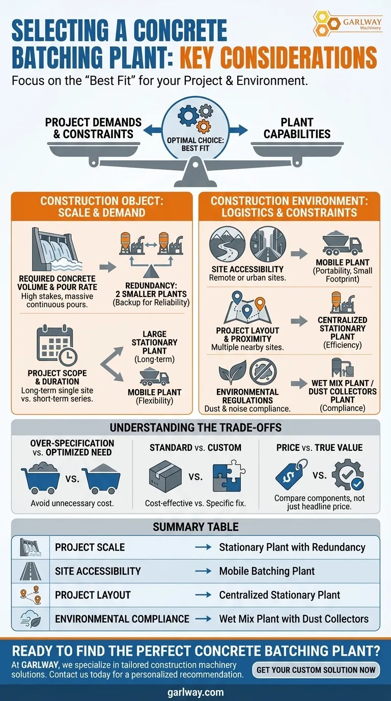 Welche Überlegungen sind für die Bauumgebung und das Objekt bei der Auswahl einer Betonmischanlage wichtig? Finden Sie die beste Lösung für Ihr Projekt Visuelle Anleitung