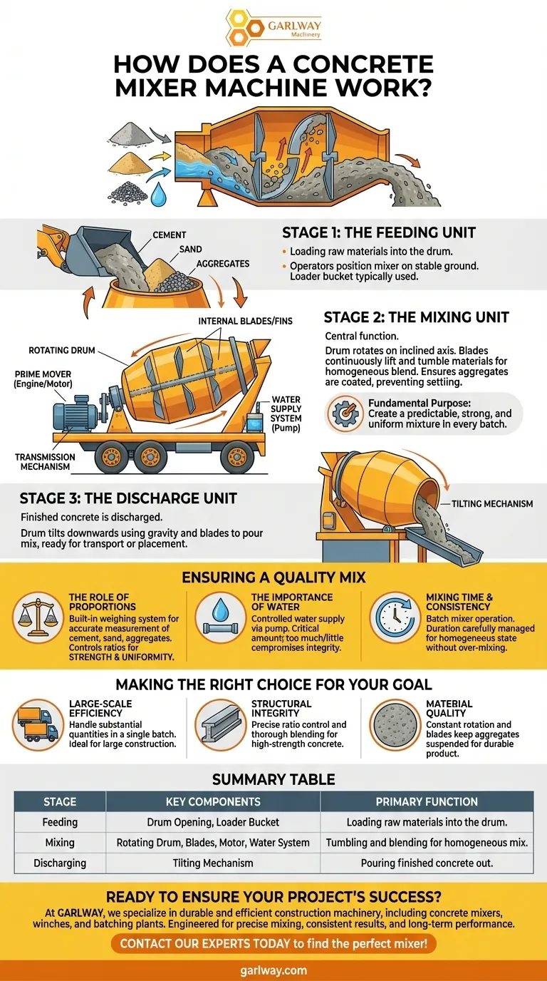 ¿Cómo funciona una hormigonera? Domina el proceso para obtener hormigón resistente y uniforme Guía Visual