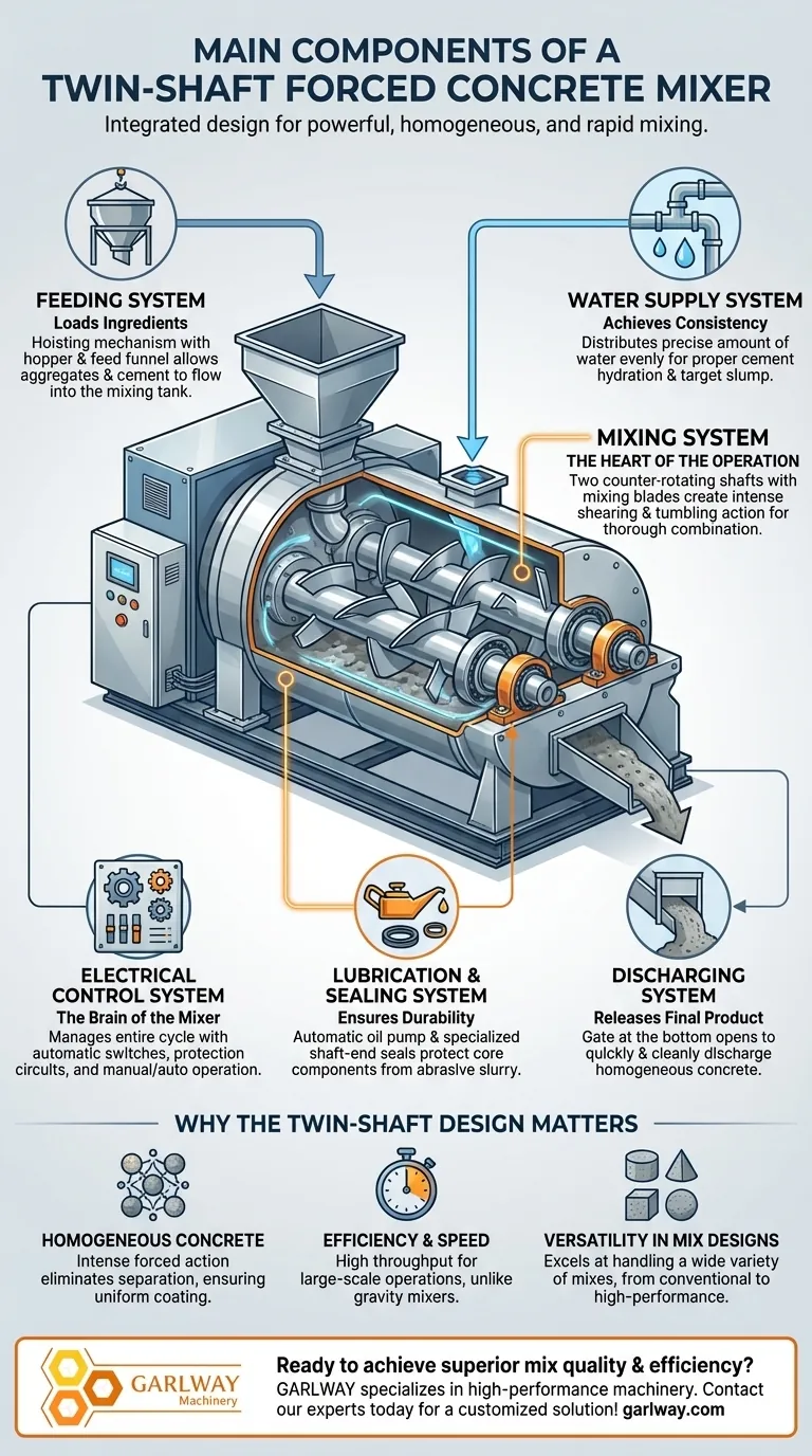 Каковы основные компоненты двухвального принудительного бетоносмесителя? | Объяснение основных систем Визуальное руководство