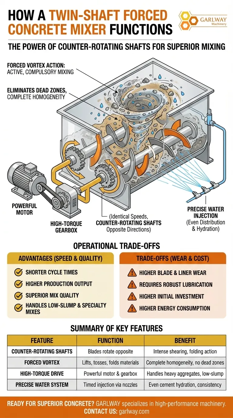 ¿Cómo funciona el sistema de mezcla de una hormigonera forzada de doble eje? Desbloquee una eficiencia de mezcla superior Guía Visual