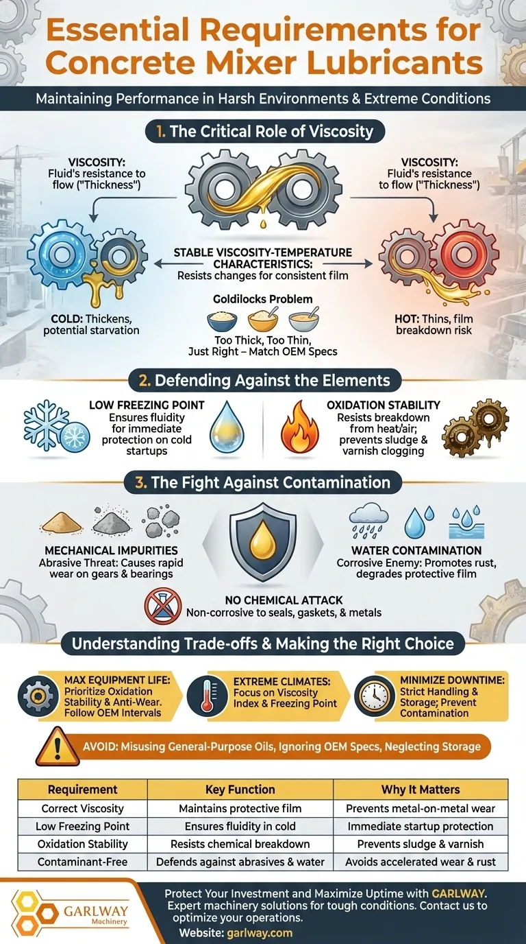 ما هي متطلبات مواد التشحيم المستخدمة في خلاطات الخرسانة؟ ضمان أقصى عمر للمعدات ووقت تشغيل دليل مرئي