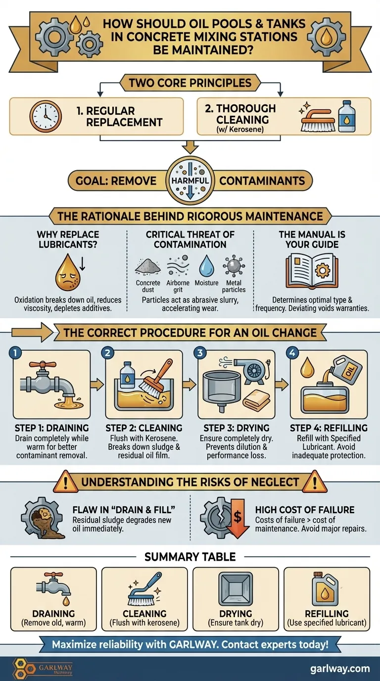 Come devono essere mantenuti i bacini e i serbatoi dell'olio nelle centrali di betonaggio? Prevenire costosi tempi di fermo Guida Visiva