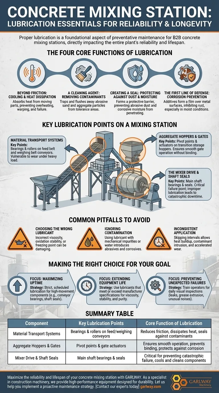 Welche Teile einer Betonmischanlage erfordern typischerweise eine Schmierung? Sorgen Sie für Spitzenleistung und Betriebszeit Visuelle Anleitung
