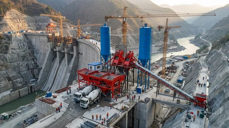 ¿En qué tipos de proyectos se utilizan comúnmente las plantas de mezcla de concreto? Para infraestructura y construcción a gran escala
