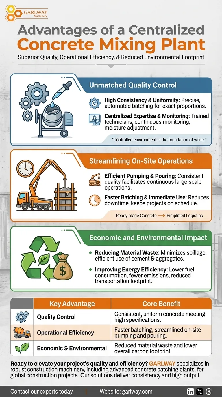 ¿Cuáles son las ventajas de una planta de mezcla de concreto centralizada? Logre una calidad y eficiencia superiores para su proyecto Guía Visual