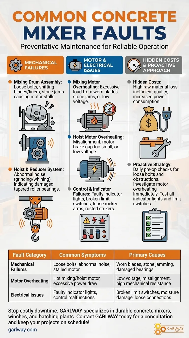 What are the common faults of concrete mixers? Ensure Maximum Uptime and Reliability Visual Guide