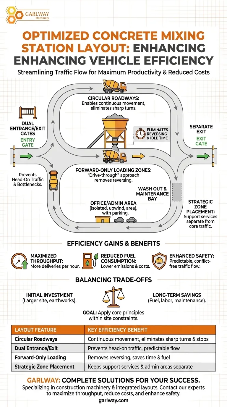 コンクリートプラントのレイアウトは、車両の効率をどのように向上させますか？最大の生産量のために流れを最適化する ビジュアルガイド