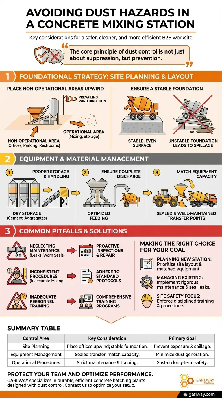 ¿Qué consideraciones se tienen en cuenta para evitar los peligros del polvo en una planta de mezcla de concreto? Una guía para operaciones seguras y eficientes Guía Visual