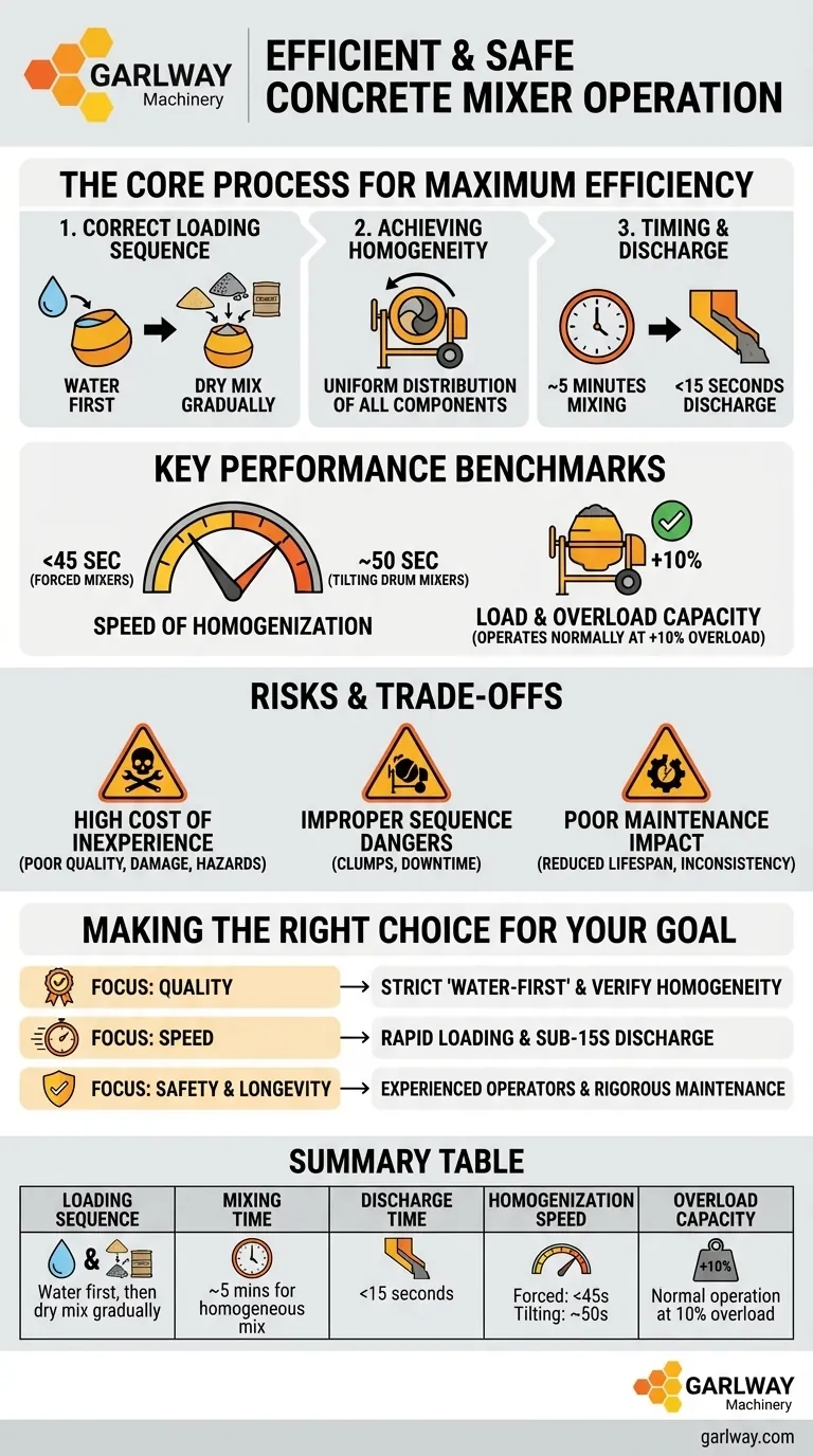 What are the requirements for operating a concrete mixer efficiently and safely? Master the Process for Quality & Speed Visual Guide