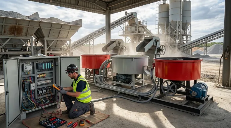 混凝土搅拌站电气控制系统常见故障?关键部件与故障排除指南