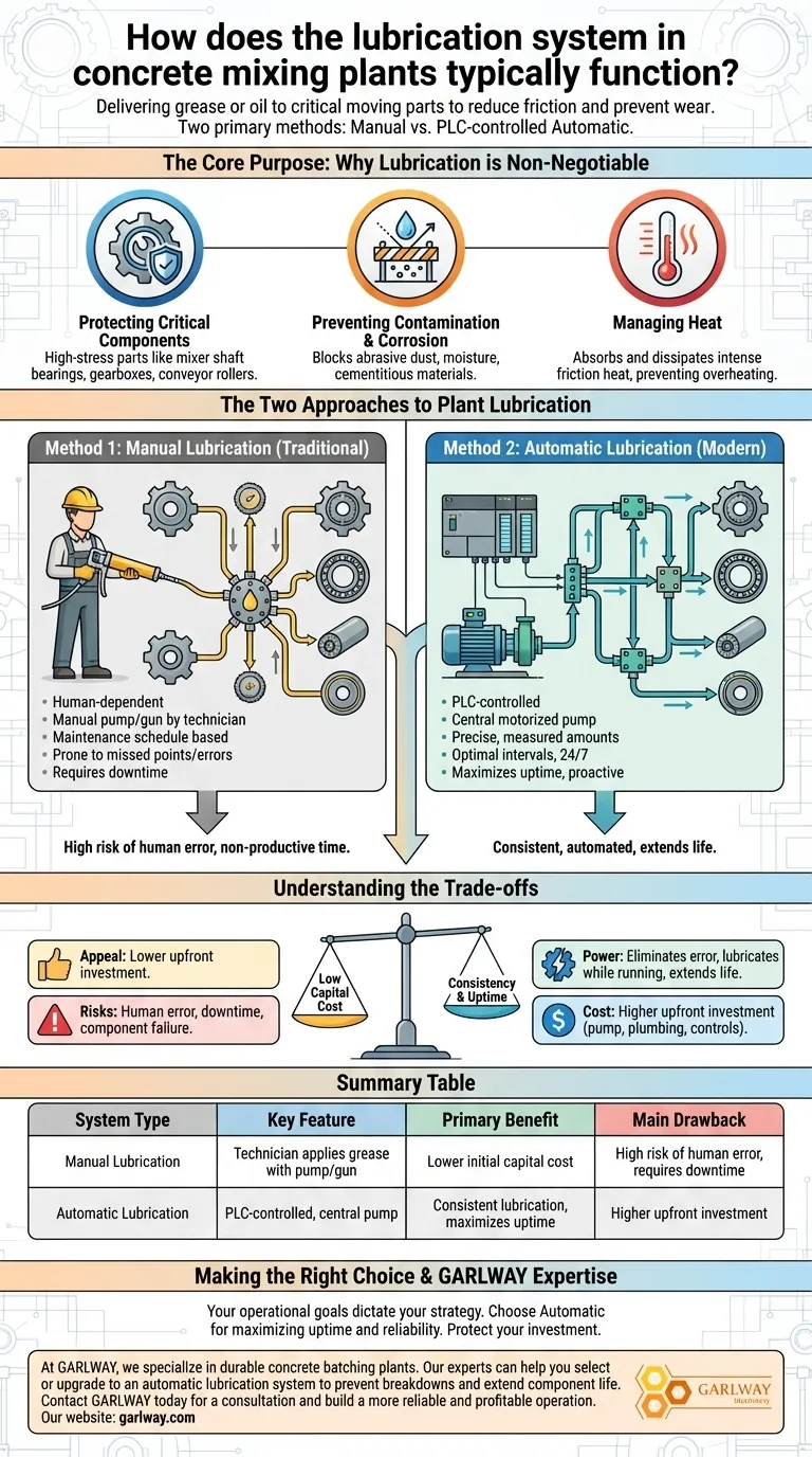 كيف يعمل نظام التشحيم في مصانع خلط الخرسانة؟ زيادة وقت التشغيل والموثوقية إلى أقصى حد دليل مرئي