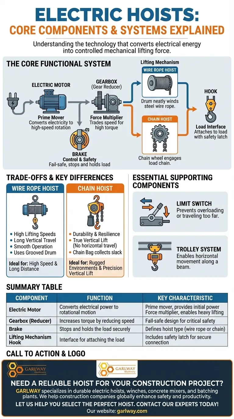 ¿Qué componentes conforman otro tipo de polipasto? | Comprender los sistemas de polipastos eléctricos Guía Visual