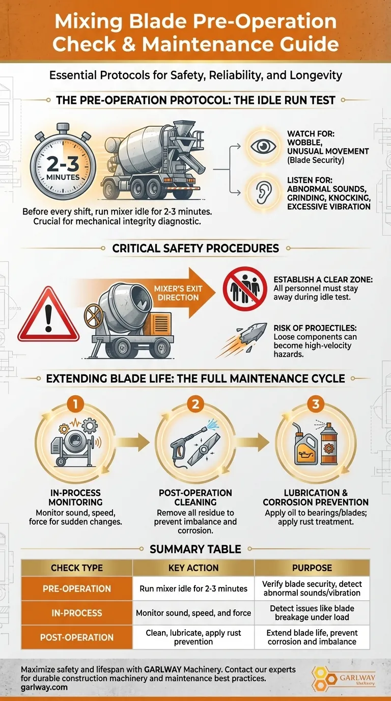 ما هو الفحص المسبق للتشغيل الذي يجب إجراؤه على شفرة الخلط؟ ضمان السلامة والموثوقية قبل كل وردية دليل مرئي