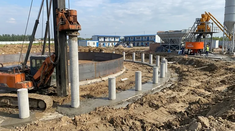 파우더 저장 탱크에는 언제 파일 기초를 사용합니까? 약한 지반에서의 안정성 확보