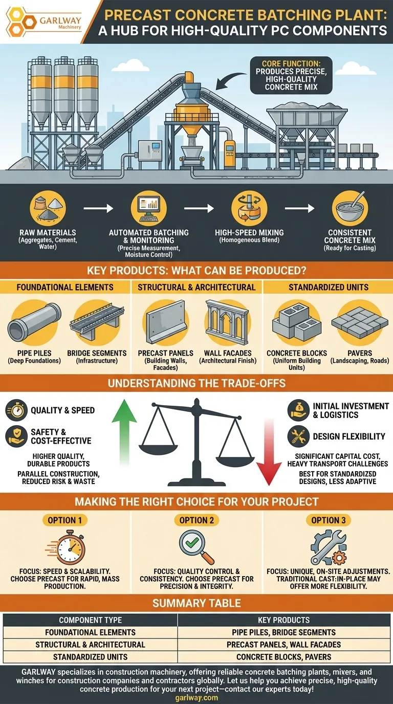 Quels types de composants de PC peuvent être produits par la centrale à béton préfabriqué ? Découvrez les produits clés pour votre projet Guide Visuel
