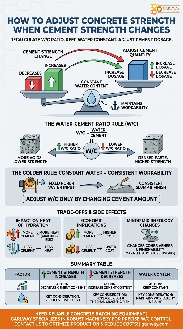 セメント強度が変わった場合、コンクリートの強度をどのように調整しますか？水セメント比をマスターしましょう ビジュアルガイド