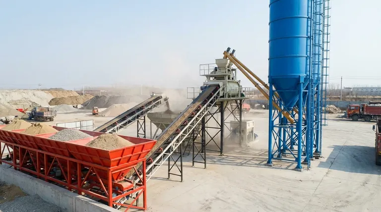 콘크리트 혼합 시 투입 단계의 효율에 영향을 미칠 수 있는 요인은 무엇인가요? 최대 생산량을 위한 자재 흐름 최적화