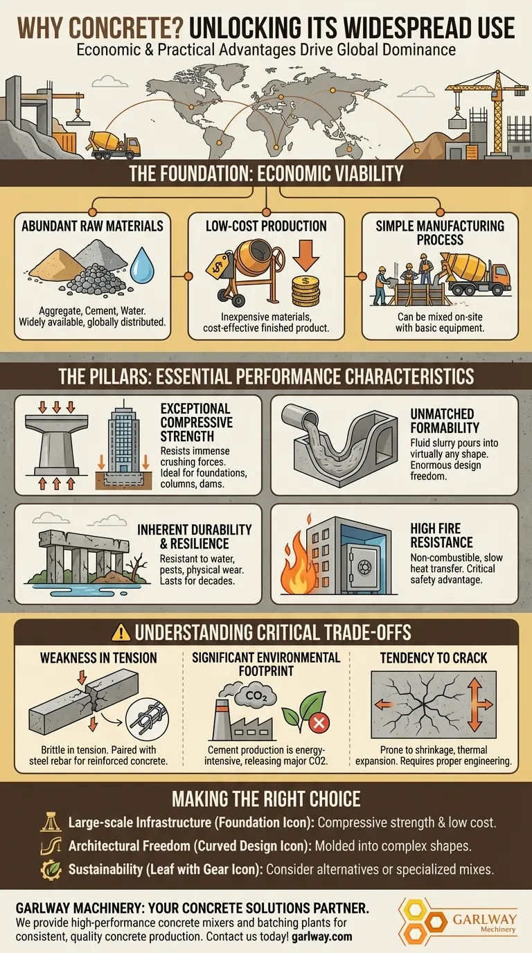Quais são as características do concreto que o tornam amplamente utilizado? Descubra Suas Principais Vantagens para a Construção Guia Visual