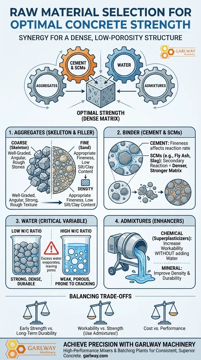 选择混凝土原材料以确保最佳强度时应考虑哪些因素？掌握配合比以获得卓越性能 图解指南