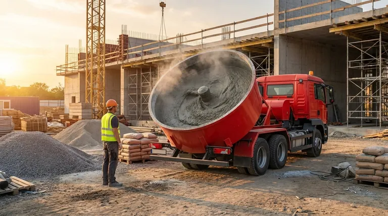 フラットマウスセメントミキサートラックは、コンクリート混合物の品質をどのように確保しますか?高強度プロジェクトのための優れた均一性